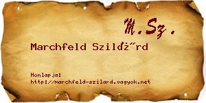 Marchfeld Szilárd névjegykártya